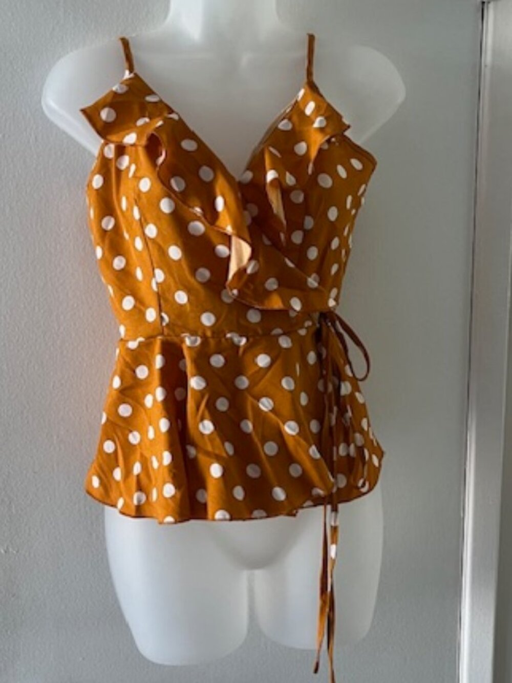 Polka Dot Cute Wrap Around Top